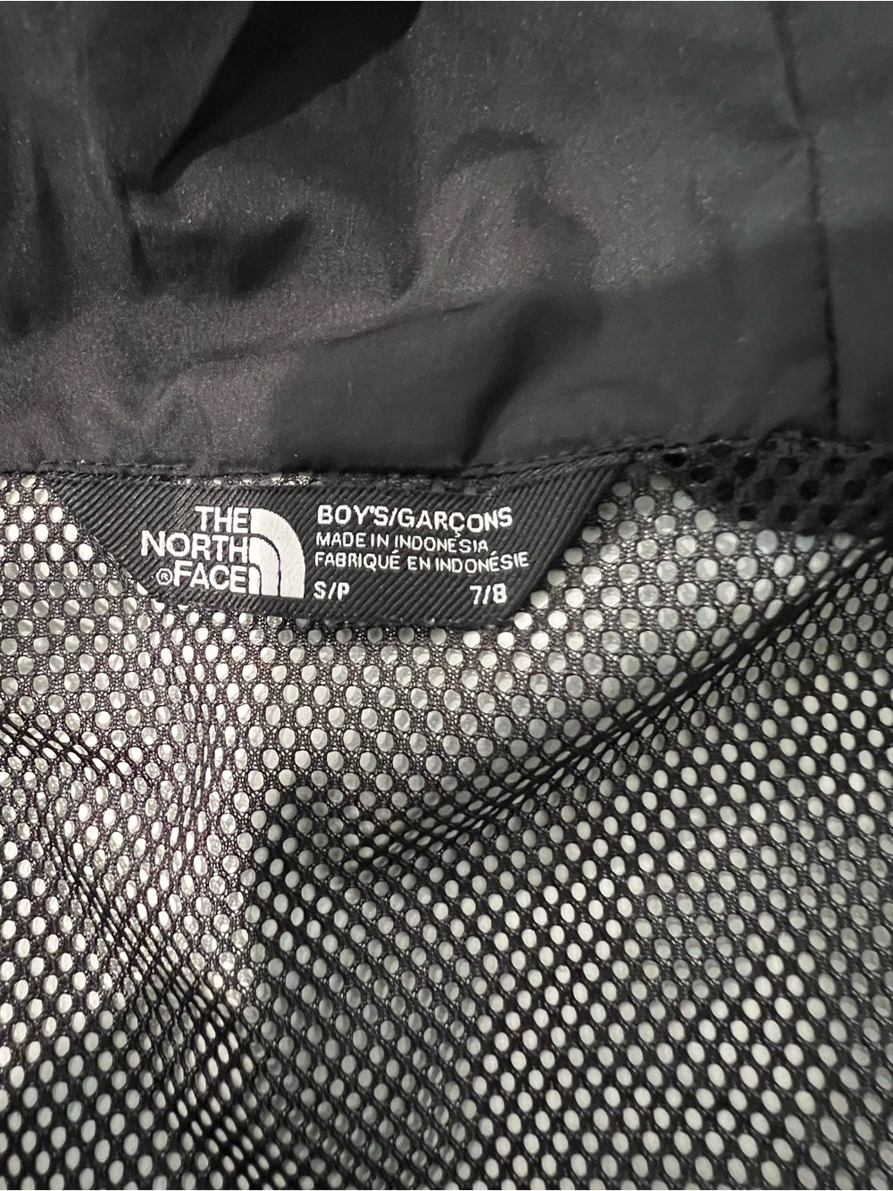 The North Face Black Hooded Raincoat Jacket boys 7-8 - Picture 9 of 12